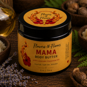 Deeply nourish your skin with Mama Body Butter. Handcrafted with shea butter, botanical oils, and lavender essential oil for lasting moisture during pregnancy and postpartum.