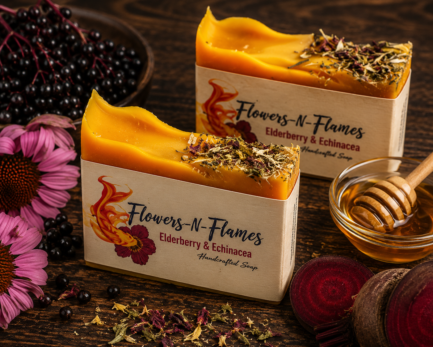 Elderberry & Echinacea Soap